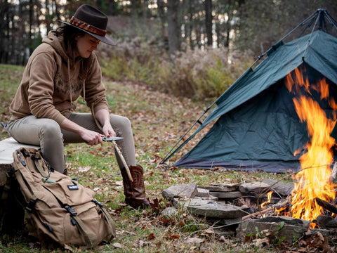 SANGA Bushcraft Knife, Olive