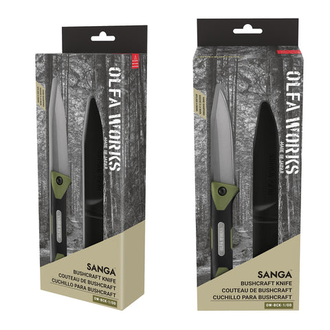 SANGA Bushcraft Knife, Olive